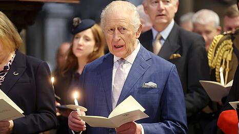 K&ouml;nig Charles beim Adventsgottesdienst in der Westminster Abbey Anfang Dezember.