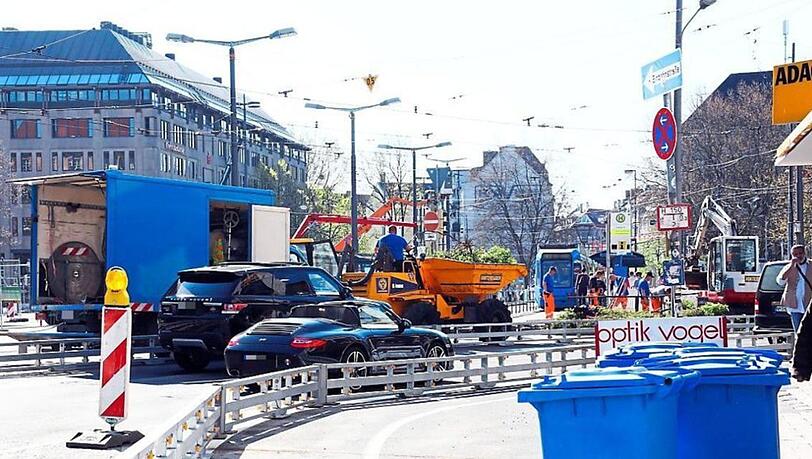 Hier brauchen Autofahrer oft viel Geduld: Die Baustelle am Sendlinger Tor. (Archivbild)