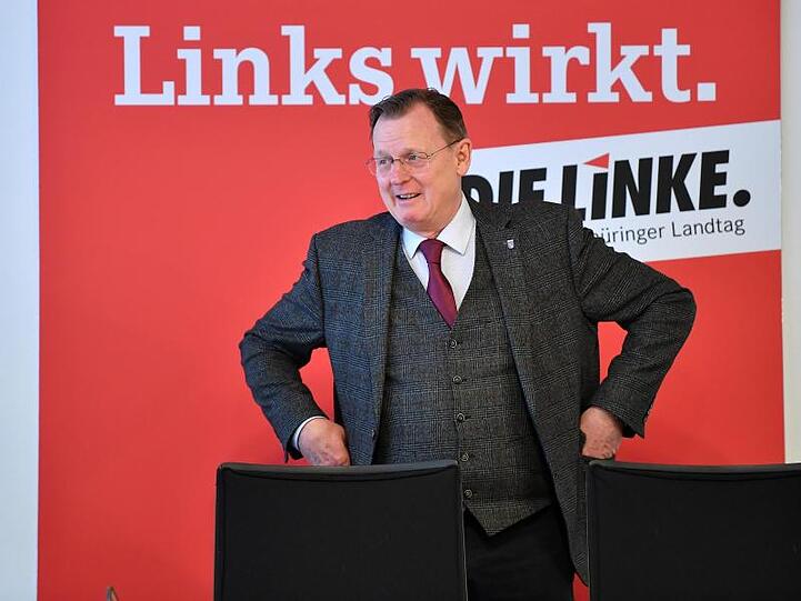 Bodo Ramelow im Landtag von Erfurt. Am 4. März soll in Thüringen ein neuer Ministerpräsident gewählt werden.