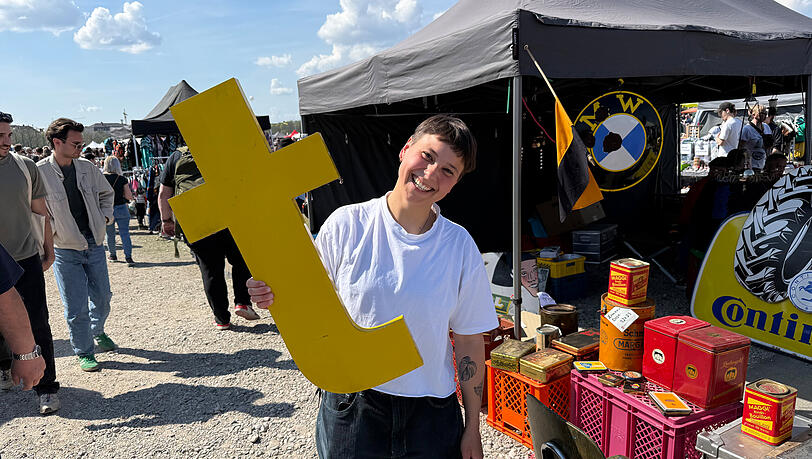 Anni G. fand ein "t" &ndash; macht sich bestimmt prima in der Wohnung, denkt sie.