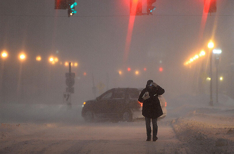 Der Big Apple friert. Bilder von Schneesturm "Juno" aus der Millionenmetropole.