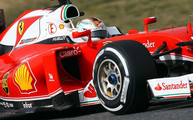 Ferrari-Pilot Sebastian Vettel im neuen SF16-H.