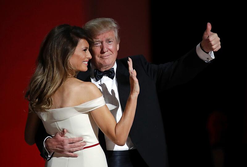 Donald und Melania Trump bei den Feierlichkeiten nach seiner Amtseinführung.