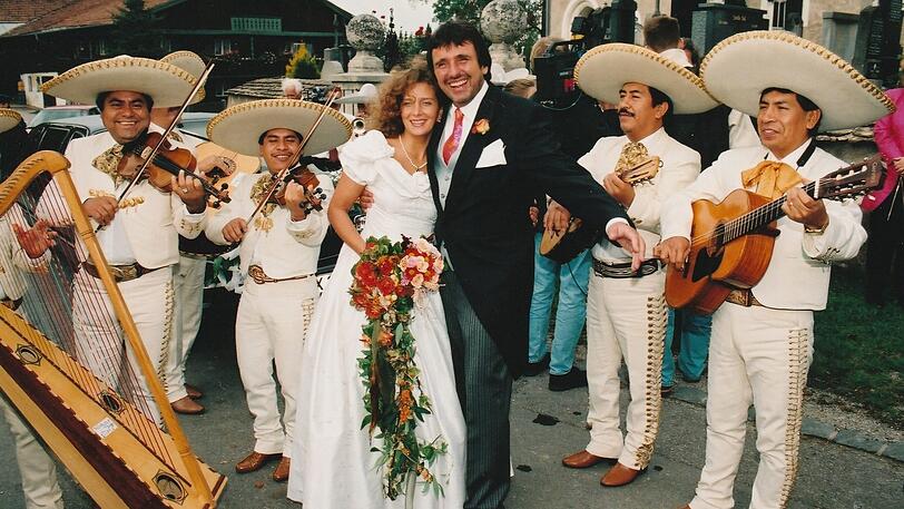 Vergangenes Glück: Peter und Arabella Pongratz an ihrem Hochzeitstag, am 20. Oktober 1995. Geheiratet wurde in Großdingharting.
