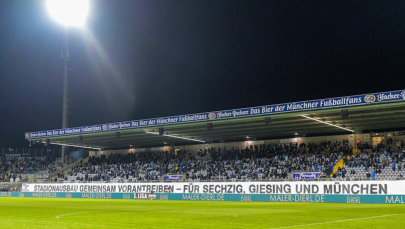 "Für Sechzig, Giesing und München": Ein Spruchband der Löwen-Fans am Samstag gegen Verl.