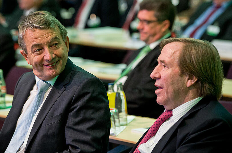 DFB-Präsident Wolfgang Niersbach (links) und Günter Netzer.