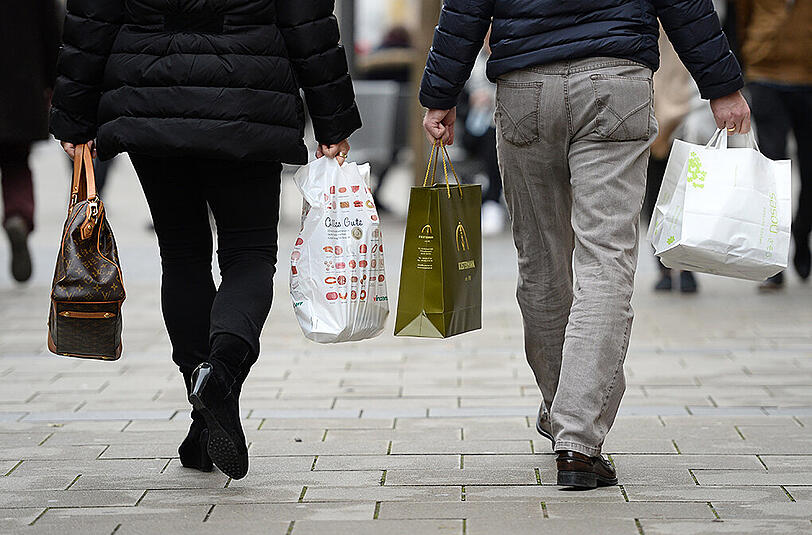 Auf Shoppingtour in der Münchner City.