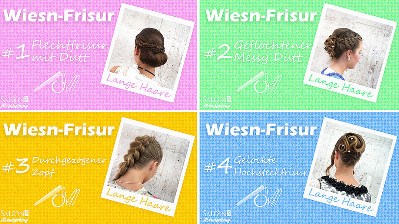 In diesen vier Videos zeigen wir den Weg zur perfekten Trachten-Frisur.