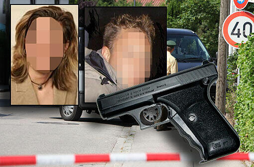 Schrecklicher Mord in Planegg: Polizeihauptmeister Martin S. (38) erschießt seine Ex-Freundin Susanne T. (36) auf offener Straße mit seiner Dienstwaffe. Er schoss ein ganzes Magazin leer.