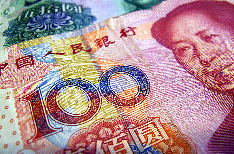 Der Wechselkurs des Yuan wird von der Zentralbank kontrolliert, starke Schwankungen unterbindet sie.