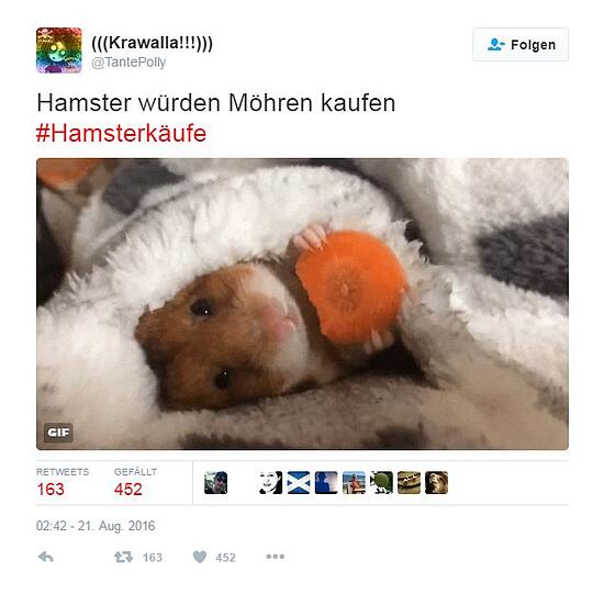 So amüsieren sich Twitter-User über die Hamsterkäufe im Konzept zur Zivilverteidigung.