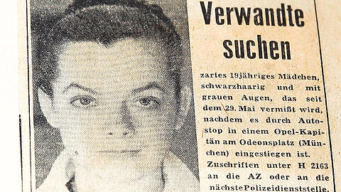 Im Mai 1959 hat die Abendzeitung über das Verschwinden der damals 19-jährigen Tamara Teodorowitsch berichtet.