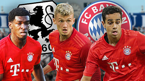 Leistungsträger beim FC Bayern II (v.r.):Sarpreet Singh, Michaël Cuisance und Kwasi "Otschi" Wriedt.