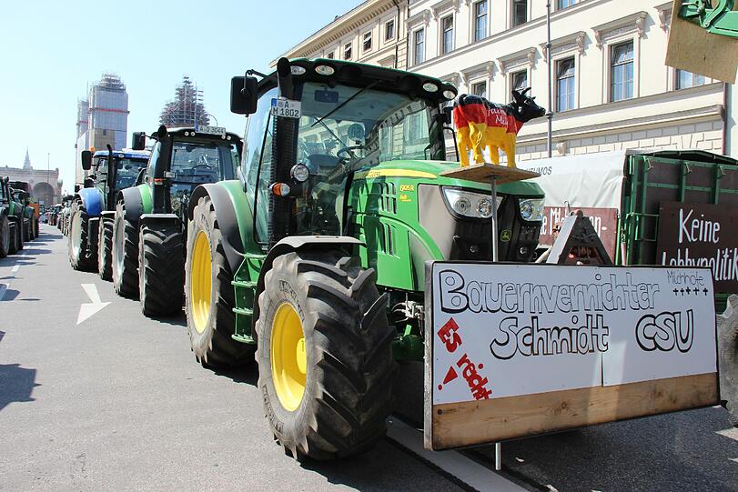 Die Staffelfahrt der Milichbauern findet am Dienstag ihren Abschluss bei der Demo am Odeonsplatz