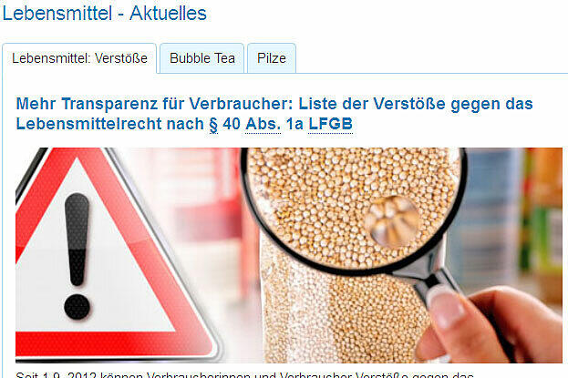 Auf der Internetseite des Landesamts für Gesundheit und Lebensmittelsicherheit werden die Betriebe und Lokale aufgelistet, die auffällig geworden sind.