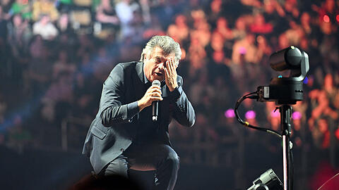 Das h&auml;tte auch ins Auge gehen k&ouml;nnen. Andy Borg auf der B&uuml;hne in der Olympiahalle