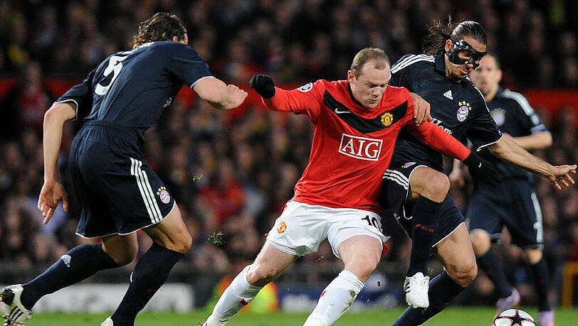 Auf Wayne Rooney (rotes Trikot) müssen die Bayern besonders aufpassen. Auf Wayne Rooney (rotes Trikot) müssen die Bayern besonders aufpassen.