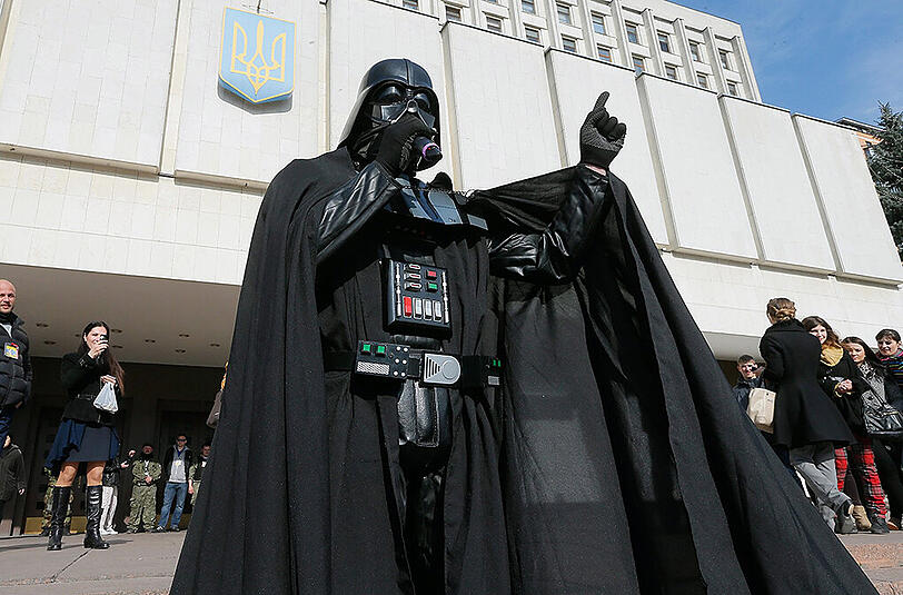 Darth Vader trat auch schon bei den Bürgermeisterwahlen in Kiew und Odessa an.
