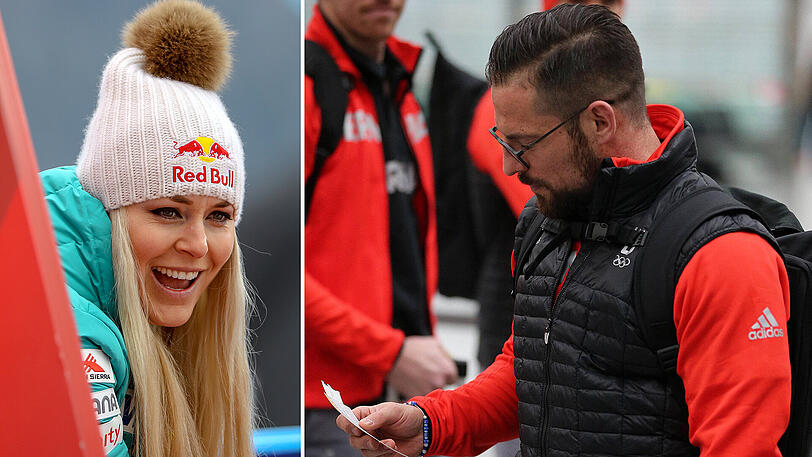 Eishockey-Nationalspieler Yannic Seidenberg mit seinem Flugticket am Münchner Flughafen - kurz bevor er neben dem attraktiven US-Skistar Lindsey Vonn Platz nimmt.
