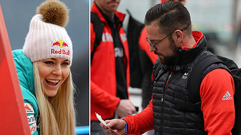 Eishockey-Nationalspieler Yannic Seidenberg mit seinem Flugticket am Münchner Flughafen - kurz bevor er neben dem attraktiven US-Skistar Lindsey Vonn Platz nimmt.