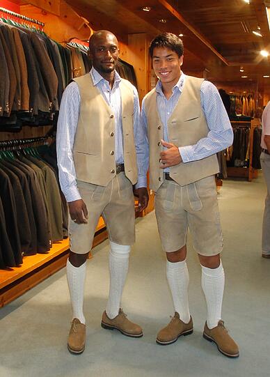 Ein Namibier und ein Hawaiianer in Lederhose: Benjamin und Bobby Wood
