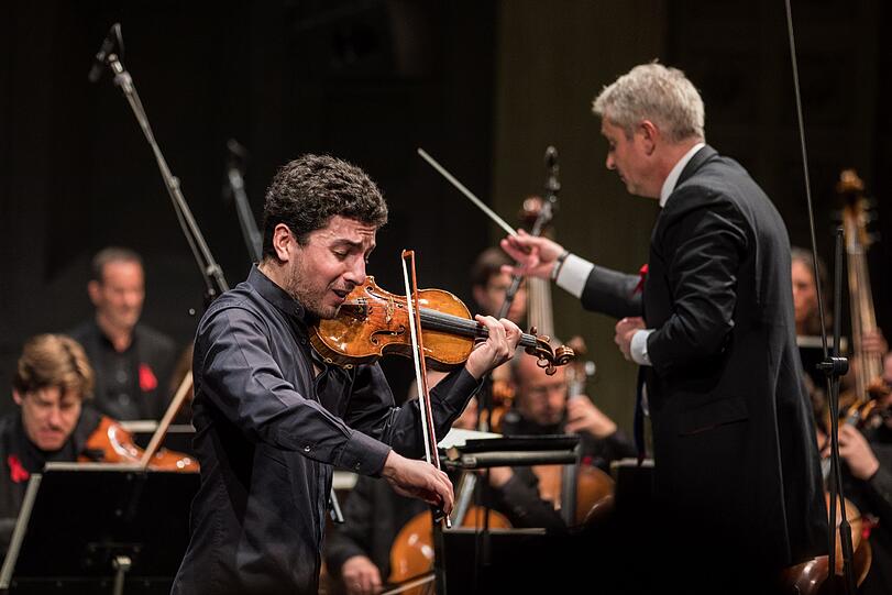 Impressionen vom 11. Münchner Aids-Konzert im Prinzregententheater: Alexander Liebreich und Sergey Khachatryan.