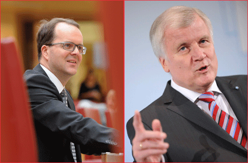 Der SPD-Landtagsfraktionsvorsitzende Markus Rinderspacher (links) macht CSU-Chef Horst Seehofer Vorwürfe. (Archivbilder)