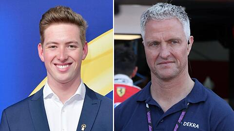 David Schumacher (li.) war bei seinem Papa Ralf Schumacher k&uuml;rzlich als Trauzeuge im Einsatz.