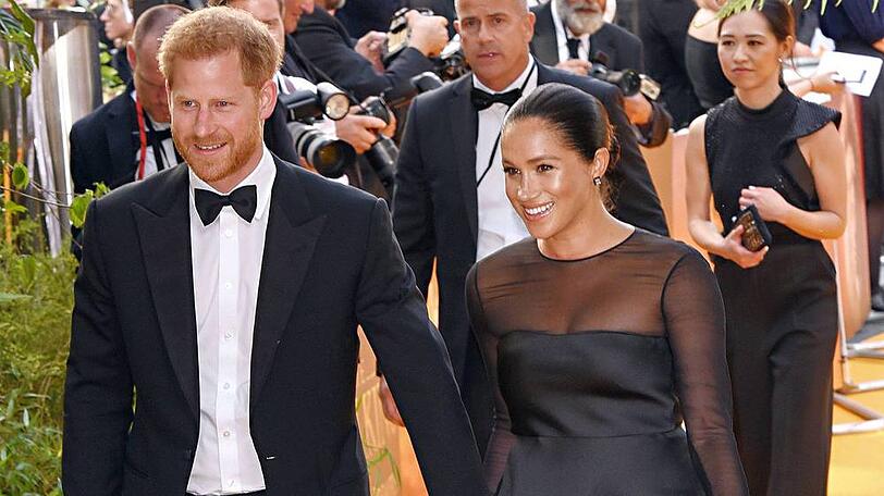 Harry und Meghan bei der Premiere von "Der König der Löwen" in London
