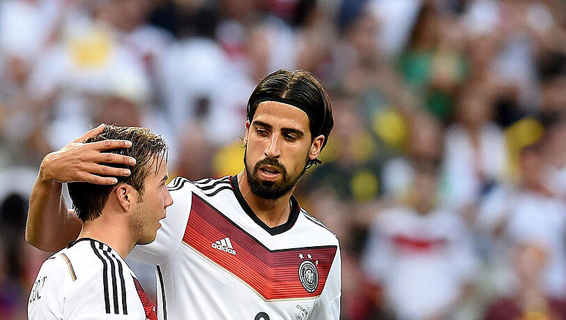 Nationalmannschaftskollegen unter sich: Mario Götze (l.) und Sami Khedira. Nationalmannschaftskollegen unter sich: Mario Götze (l.) und Sami Khedira.