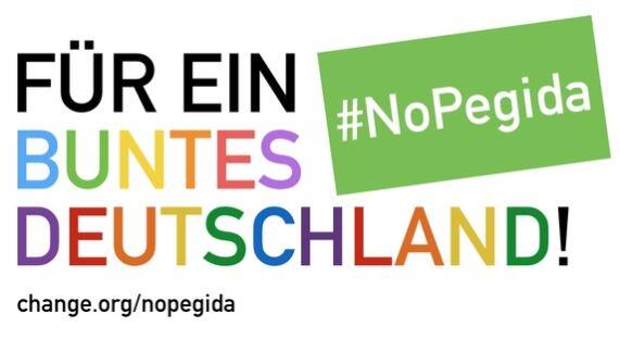 "NoPegida" sammelt auf change.org Unterschriften gegen die Anti-Islam-Bewegung "Pegida"