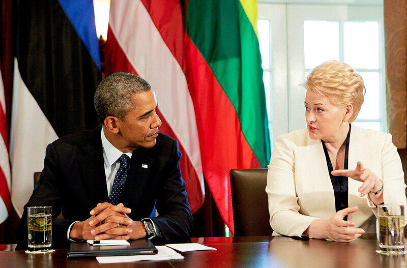 US-Präsident Barack Obama am 30. August mit der Litauischen Präsidentin Dalia Grybauskaite.