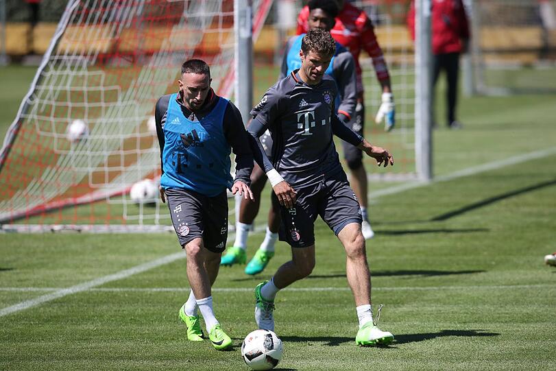 Egal gegen wen, Ribéry gab am Mittwoch im Training Vollgas.