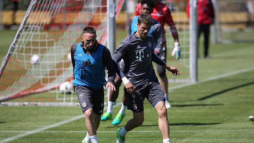 Egal gegen wen, Ribéry gab am Mittwoch im Training Vollgas.
