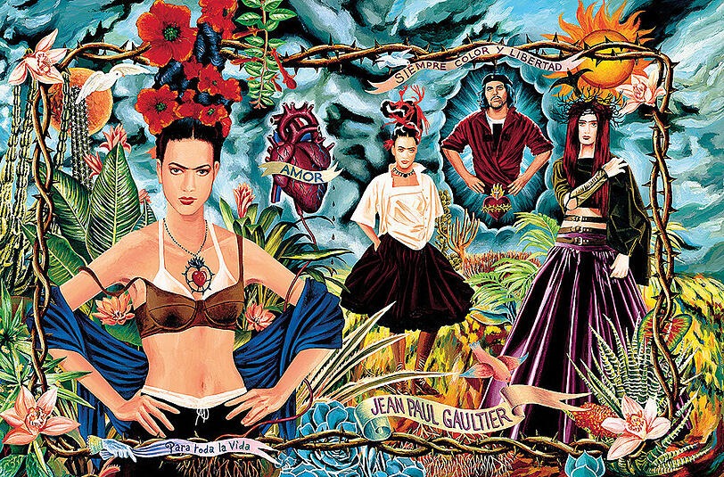 Schrill und vor allem bunt &ndash; auch der großen Frida Kahlo hat Jean Paul Gaultier eine eigene Kollektion gewidmet.