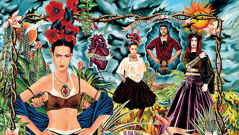 Schrill und vor allem bunt – auch der großen Frida Kahlo hat Jean Paul Gaultier eine eigene Kollektion gewidmet. Schrill und vor allem bunt – auch der großen Frida Kahlo hat Jean Paul Gaultier eine eigene Kollektion gewidmet.