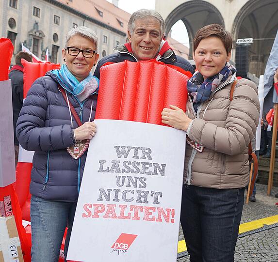 Bilder von der DGB-Kundgebung am Odeonsplatz.