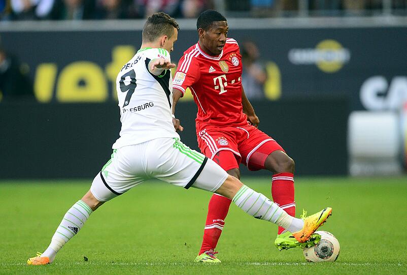 DAVID ALABA - NOTE 3 - Zu spät bei Naldos Grätschsprung zum 1:0 der Wölfe. Am 1:1 beteiligt. Später mit guter Vorlage auf Müller, der aber verzog.