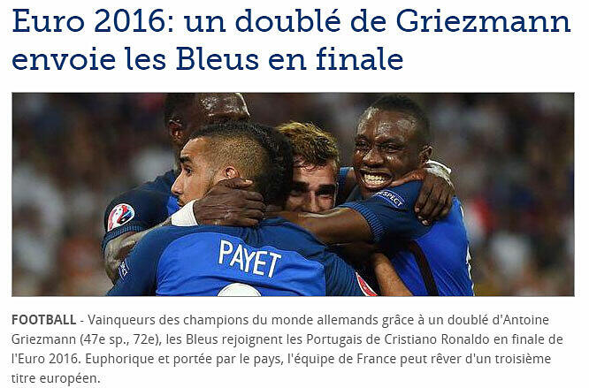 Le Figaro: Natürlich feiern die Franzosen den "Doppelpack" von Griezmann.
