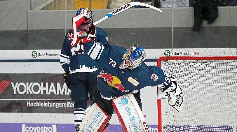 Eine teils frustrierende Saison: Der amerikanische Nationaltorwart David Leggio, Goalie des EHC Red Bull München.