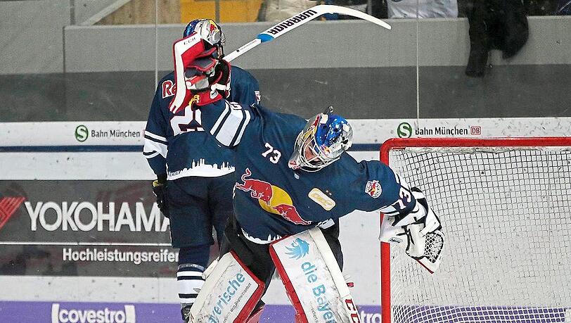 Eine teils frustrierende Saison: Der amerikanische Nationaltorwart David Leggio, Goalie des EHC Red Bull München. Eine teils frustrierende Saison: Der amerikanische Nationaltorwart David Leggio, Goalie des EHC Red Bull München.