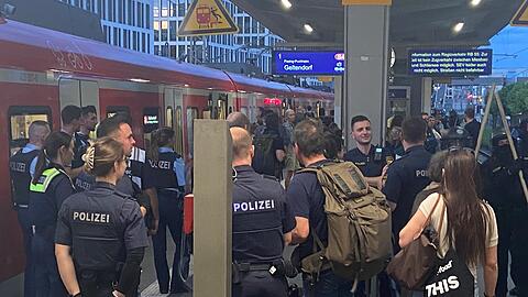 Großeinsatz der Bundespolizei an der Donnersbergerbrücke