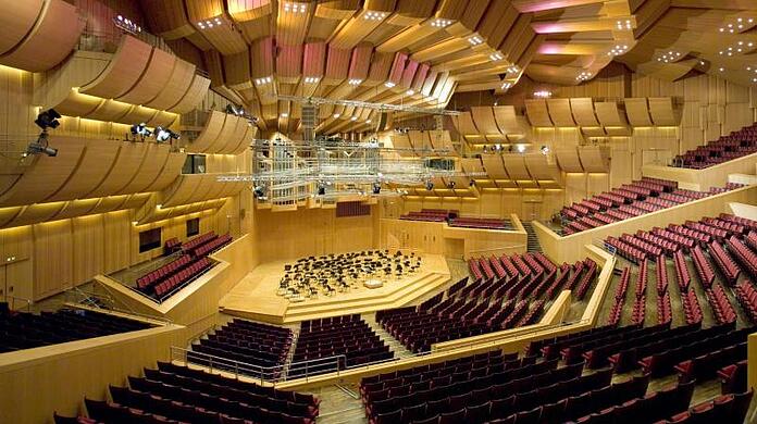 Der Konzertsaal der Philharmonie im Gasteig in München.