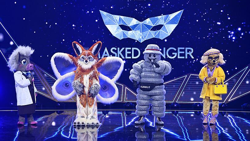 Kurzes Vergn&uuml;gen: Bubble und Emily Wau (rechts) mussten "The Masked Singer" gleich in der ersten Show verlassen - und sorgten bei der Demaskierung f&uuml;r erstaunte Gesichter.