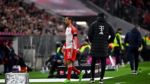 Raus nach 65 Minuten: Bayern-Star Leroy Sané (l.).