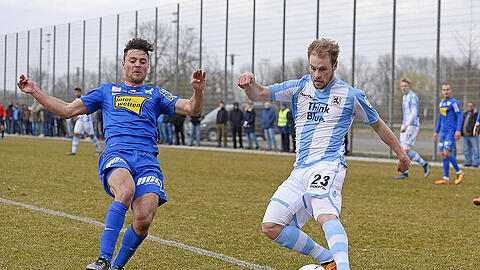 Erzielte den Löwen-Treffer im Testspiel gegen den FC Grödig: Maximilian Beister (r.).