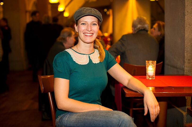 Pose mit Mütze: Stefanie von Poser.