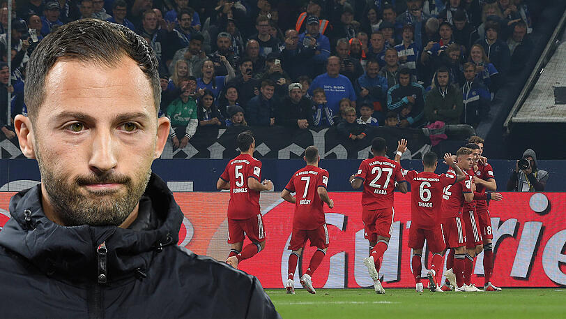 Schalke-Trainer Domenico Tedesco sah mit seinem FC Schalke gegen die Bayern am Samstag kein Land.