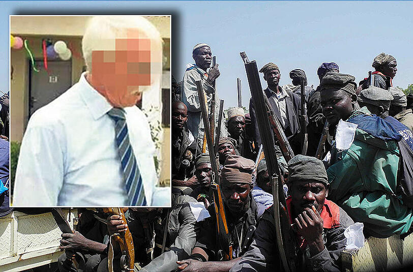 Eberhard N. (kl. Bild) war monatelang in den Fängen der Terror-Gruppe Boko Haram.