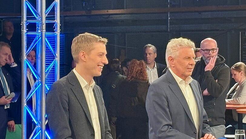 Gr&uuml;nen-OB-Kandidat Dominik Krause (l.) und amtierender OB Dieter Reiter (SPD)